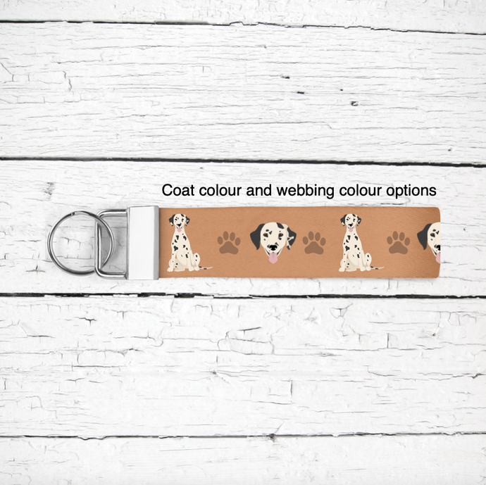 Dalmatian key wristlet