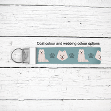 Load image into Gallery viewer, Samoyed key wristlet
