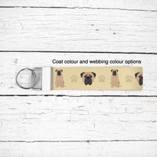 Load image into Gallery viewer, Bullmastiff key wristlet

