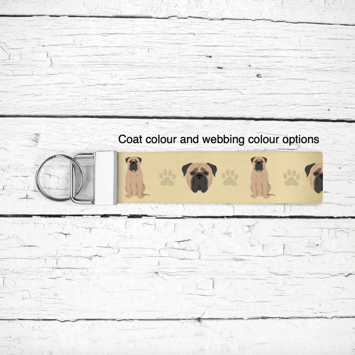 Bullmastiff key wristlet