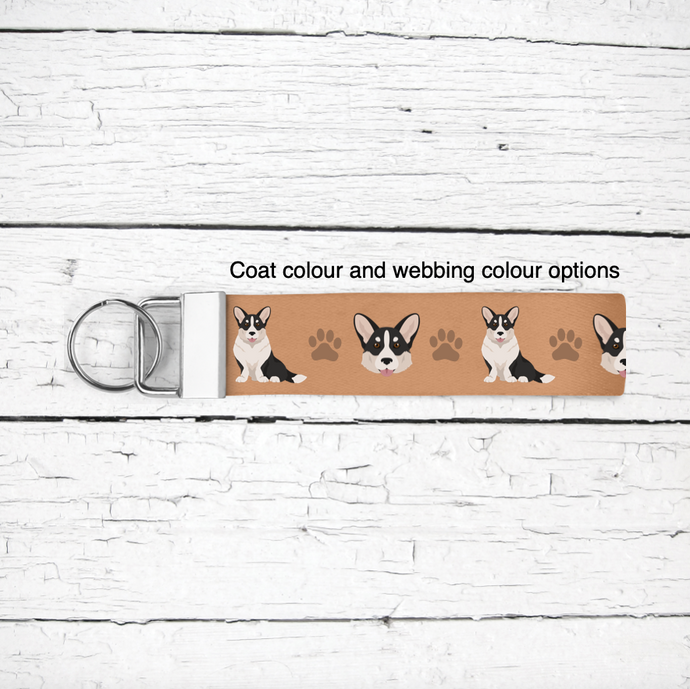 Cardigan Welsh Corgi key wristlet