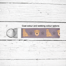Load image into Gallery viewer, Soft Coated Wheaten Terrier key wristlet
