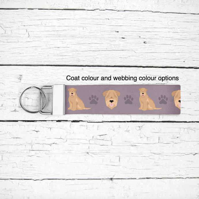 Soft Coated Wheaten Terrier key wristlet