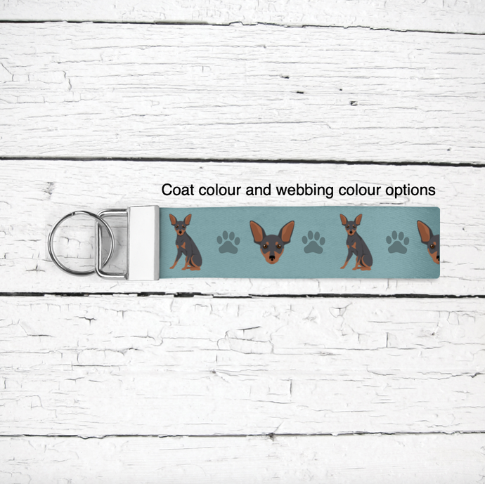 Miniature Pinscher key wristlet