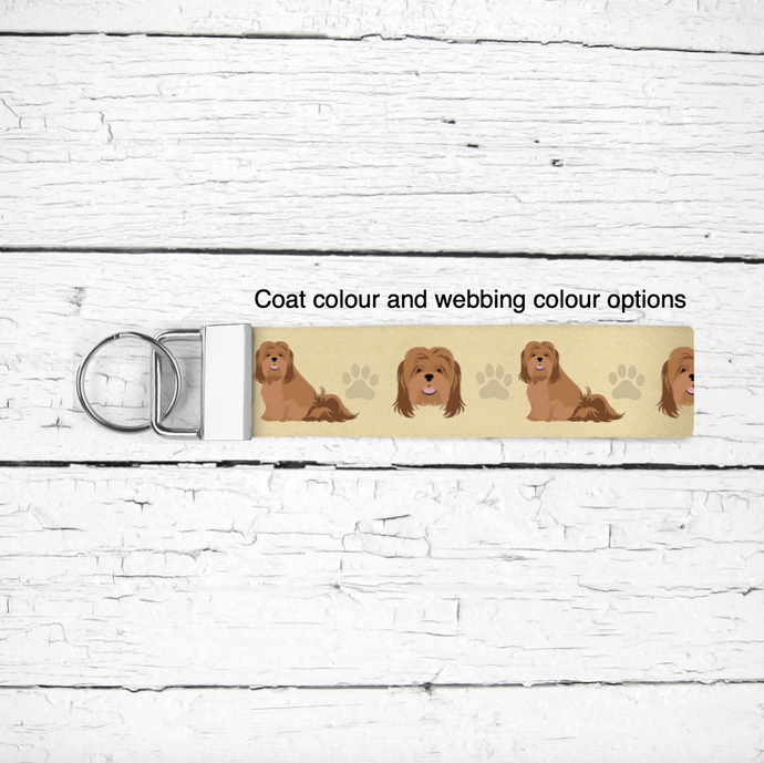 Lhasa Apso key wristlet