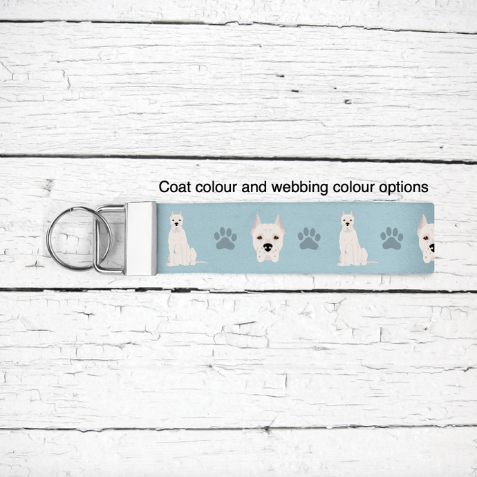 Dogo Argentino key wristlet