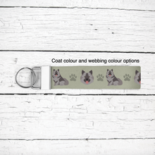Load image into Gallery viewer, Keeshond key wristlet
