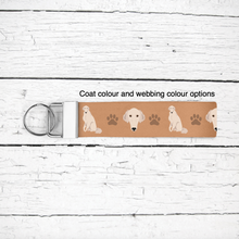 Load image into Gallery viewer, Borzoi key wristlet
