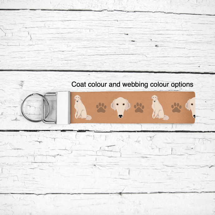Borzoi key wristlet