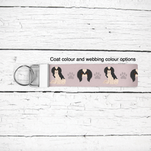Load image into Gallery viewer, Japanese Chin key wristlet
