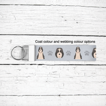 Load image into Gallery viewer, Bearded Collie key wristlet
