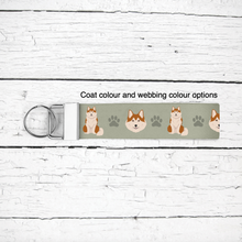 Load image into Gallery viewer, Icelandic Sheepdog key wristlet
