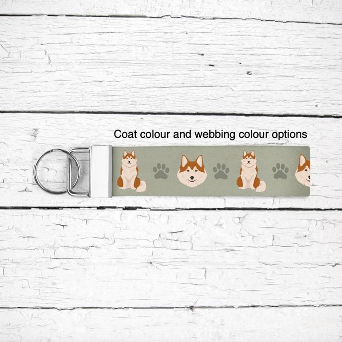 Icelandic Sheepdog key wristlet