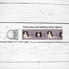 Load image into Gallery viewer, English Toy Spaniel key wristlet
