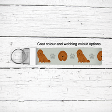 Load image into Gallery viewer, Tibetan Mastiff key wristlet
