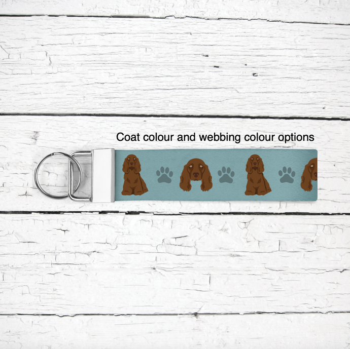 Field Spaniel key wristlet