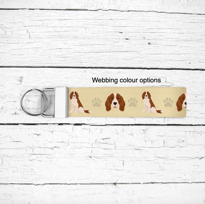 Welsh Springer Spaniel key wristlet