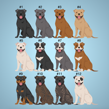 Load image into Gallery viewer, Staffordshire Bull Terrier Bezel Keychain - personalized
