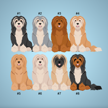 Load image into Gallery viewer, Tibetan Terrier Bezel Keychain - personalized
