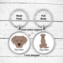 Load image into Gallery viewer, Chesapeake Bay Retriever Bezel Keychain - personalized
