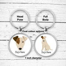 Load image into Gallery viewer, Smooth Fox Terrier Bezel Keychain - personalized
