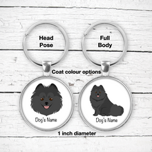 Load image into Gallery viewer, German Spitz Bezel Keychain - personalized
