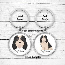 Load image into Gallery viewer, Havanese Bezel Keychain - personalized
