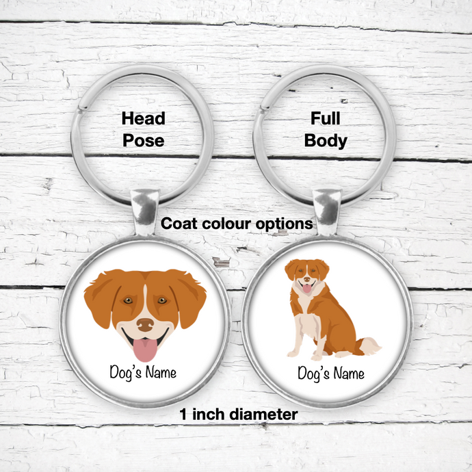 Nova Scotia Duck Tolling Retriever Bezel Keychain - personalized