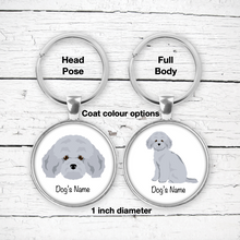 Load image into Gallery viewer, Miniature Poodle Bezel Keychain - personalized
