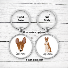 Load image into Gallery viewer, Smooth Collie Bezel Keychain - personalized
