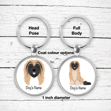 Load image into Gallery viewer, Tibetan Terrier Bezel Keychain - personalized
