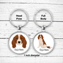 Load image into Gallery viewer, Welsh Springer Spaniel Bezel Keychain - personalized
