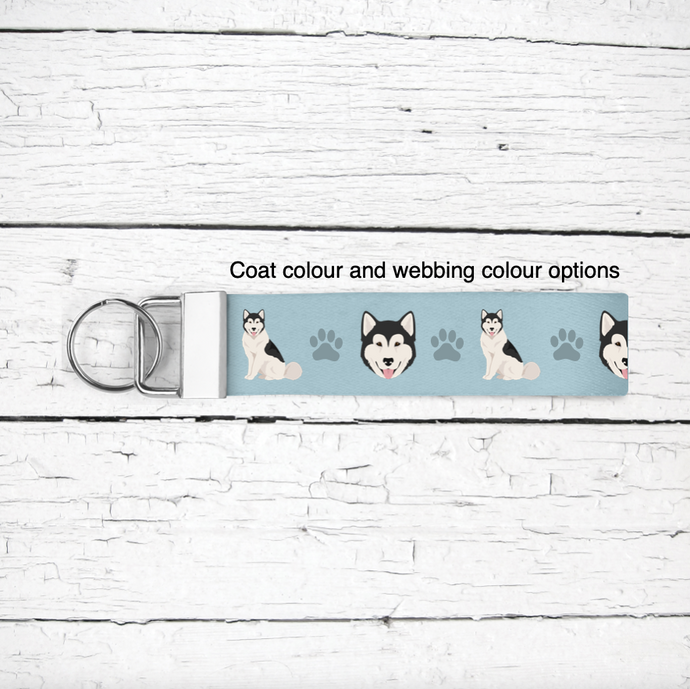 Canadian Eskimo Dog key wristlet
