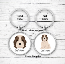 Load image into Gallery viewer, Petit Basset Griffon Vendeen Bezel Keychain - personalized

