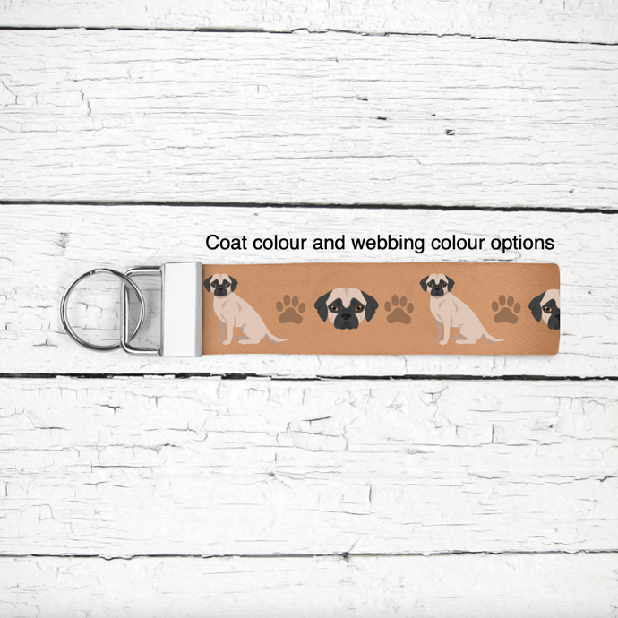 Chug (Chihuahua/Pug mix) key wristlet