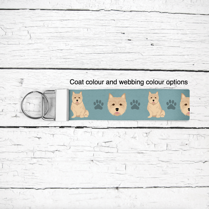 Norwich Terrier key wristlet