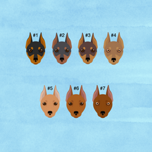 Load image into Gallery viewer, Miniature Pinscher (cropped ears) ID Pet Tag

