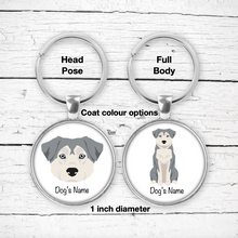 Load image into Gallery viewer, Labsky (Labrador/Husky mix) Bezel Keychain - personalized
