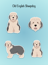 Load image into Gallery viewer, Old English Sheepdog Vinyl Sticker Set
