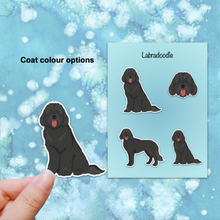 Load image into Gallery viewer, Labradoodle (Labrador Retriever/Poodle mix) Vinyl Sticker Set
