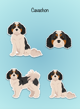 Load image into Gallery viewer, Cavachon (Cavalier/Bichon mix) Vinyl Sticker Set
