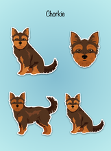 Load image into Gallery viewer, Chorkie (Chihuahua/Yorkshire Terrier mix) Vinyl Sticker Set

