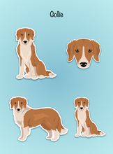 Load image into Gallery viewer, Gollie (Golden Retriever/Collie mix) Vinyl Sticker Set
