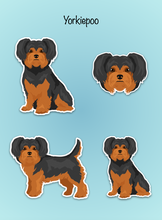 Load image into Gallery viewer, Yorkiepoo (Yorkshire Terrier/Poodle mix) Vinyl Sticker Set
