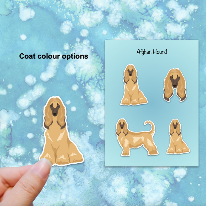 Afghan Hound Vinyl Sticker Set