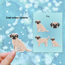 Load image into Gallery viewer, Chug (Chihuahua/Pug mix) Vinyl Sticker Set
