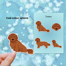 Load image into Gallery viewer, Doxiepoo (Dachshund/Poodle mix) Vinyl Sticker Set
