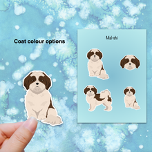 Load image into Gallery viewer, Mal-Shi (Maltese/Shih Tzu mix) Vinyl Sticker Set
