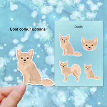 Load image into Gallery viewer, Pomchi (Pomeranian/Chihuahua mix) Vinyl Sticker Set
