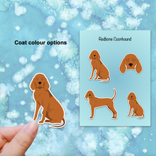 Load image into Gallery viewer, Redbone Coonhound Vinyl Sticker Set
